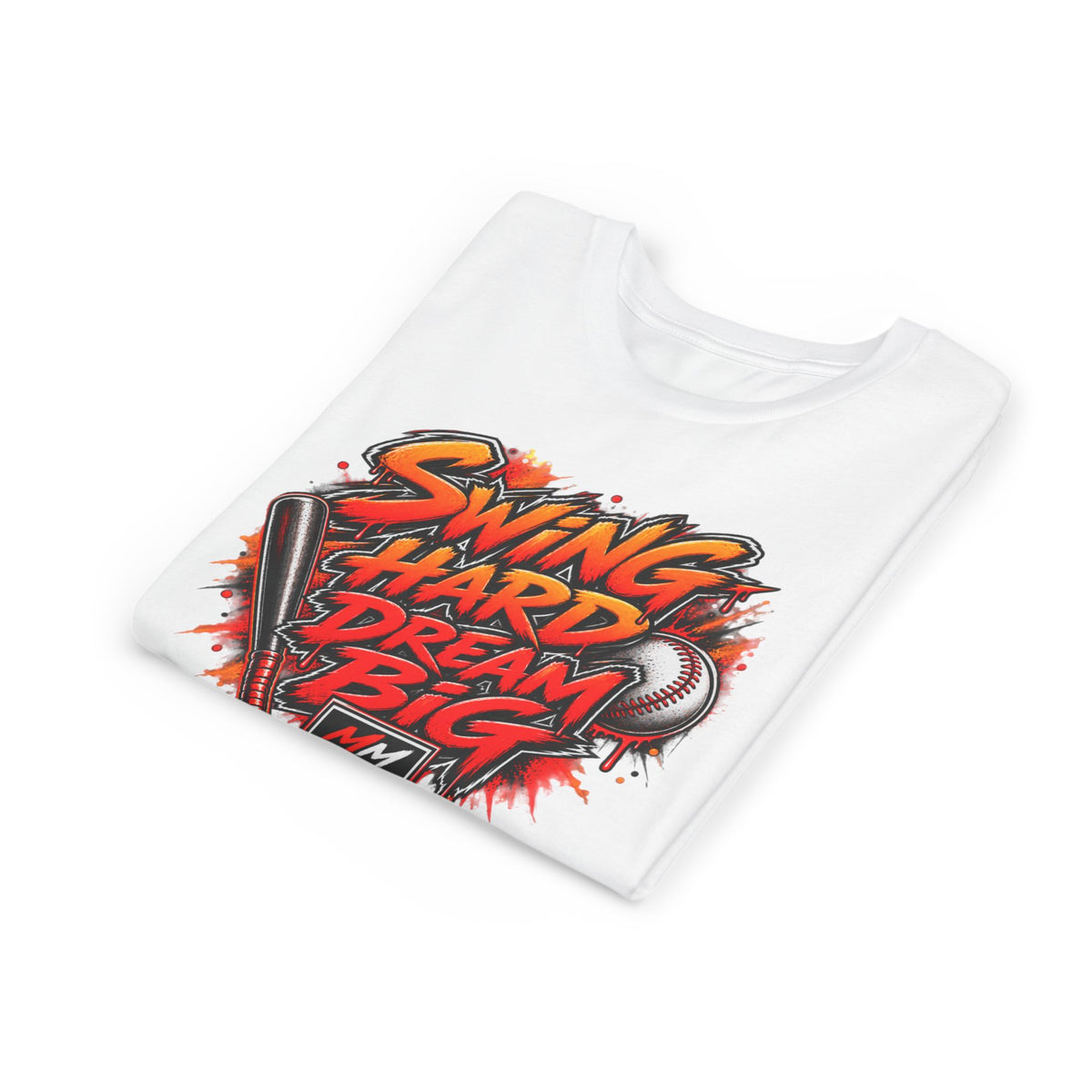 Swing Hard, Dream Big Youth Baseball Tee