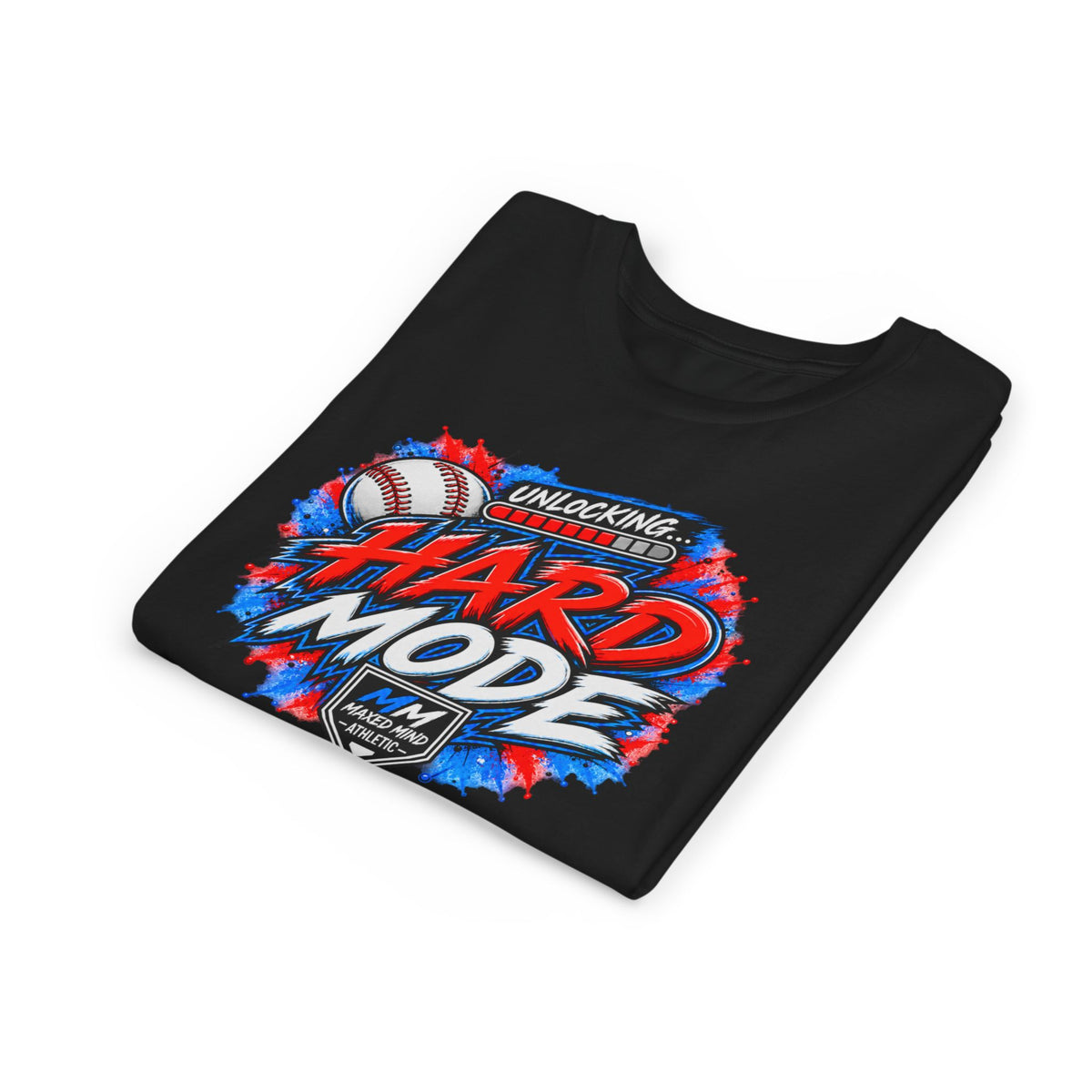 Unlocking Hard Mode Youth Baseball Tee