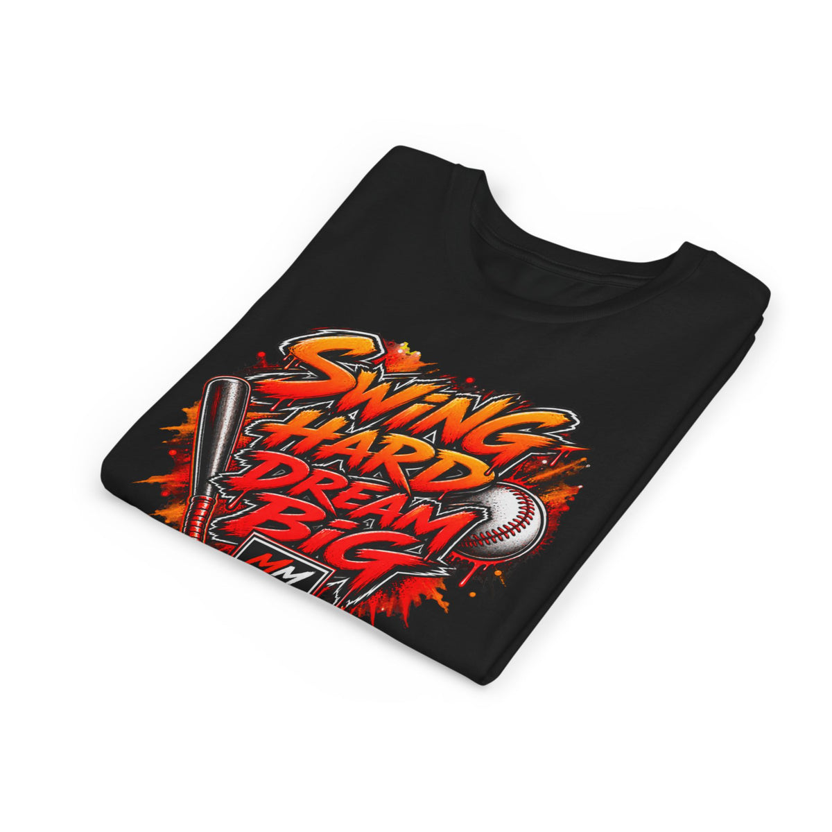 Swing Hard, Dream Big Youth Baseball Tee