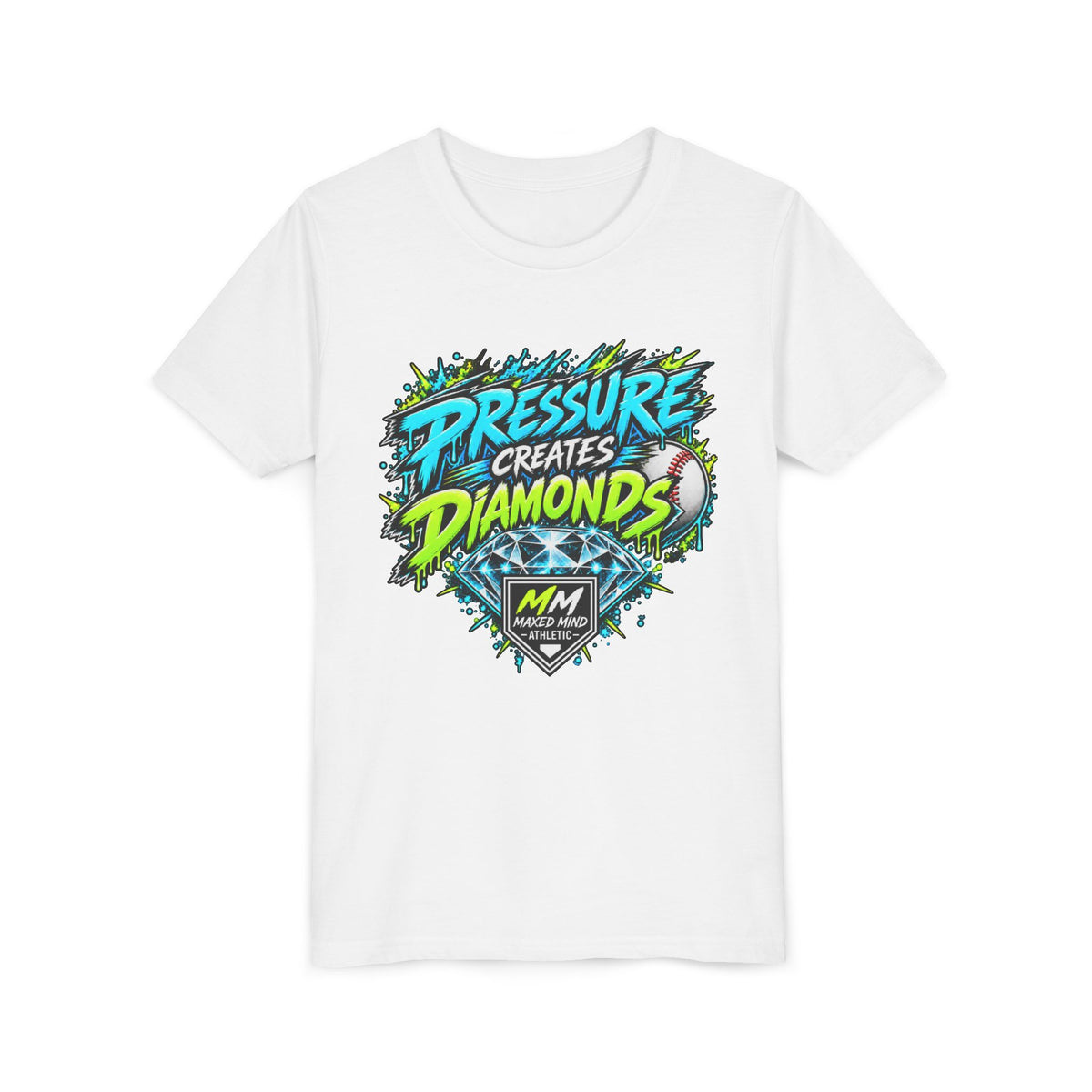 Pressure Creates Diamonds Youth Baseball Tee