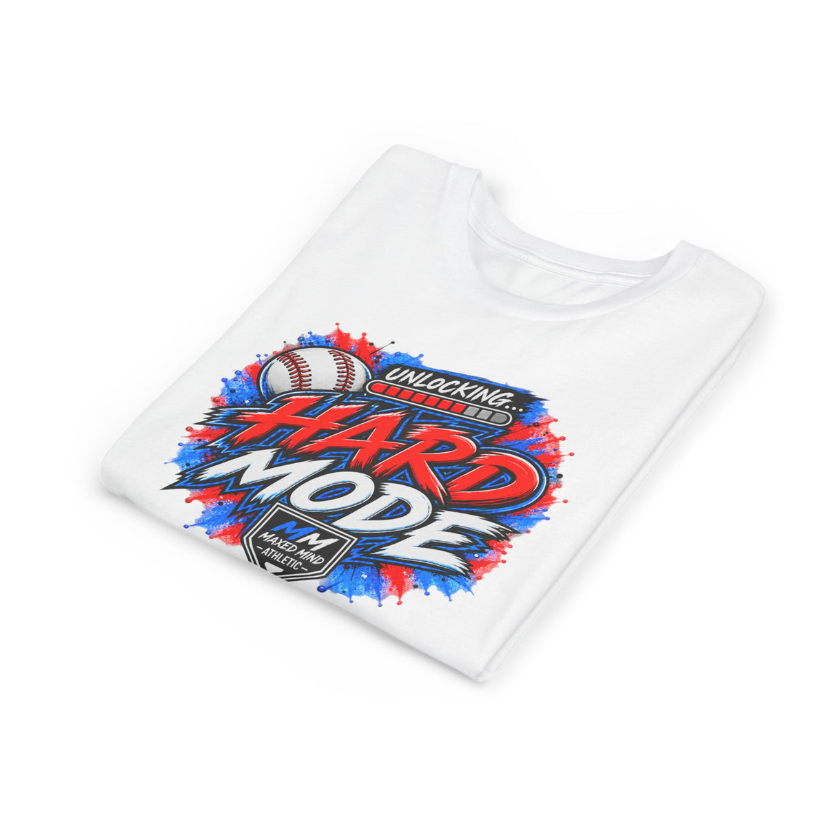 Unlocking Hard Mode Youth Baseball Tee