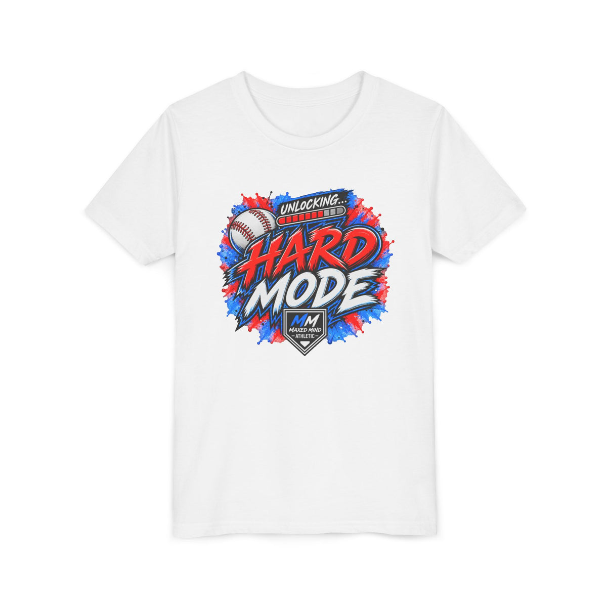 Unlocking Hard Mode Youth Baseball Tee